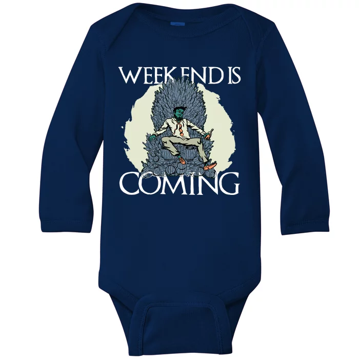 Weekend Is Coming Baby Long Sleeve Bodysuit