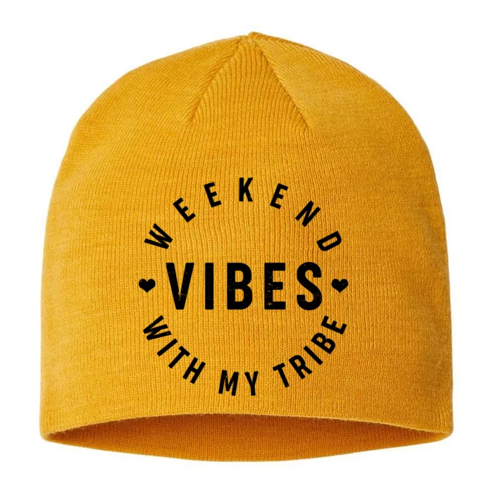 Weekend Vibes With My Tribe 8 1/2in Sustainable Knit Beanie