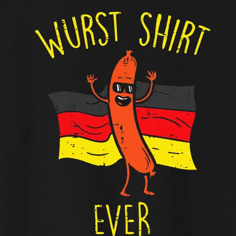 Wurst Ever Funny Sausage Oktoberfest Women's Crop Top Tee