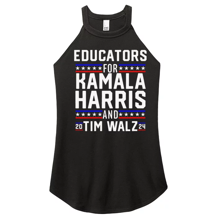 Women Educators For Kamala Harris Tim Walz 2024 For President Vp Gift Women’s Perfect Tri Rocker Tank