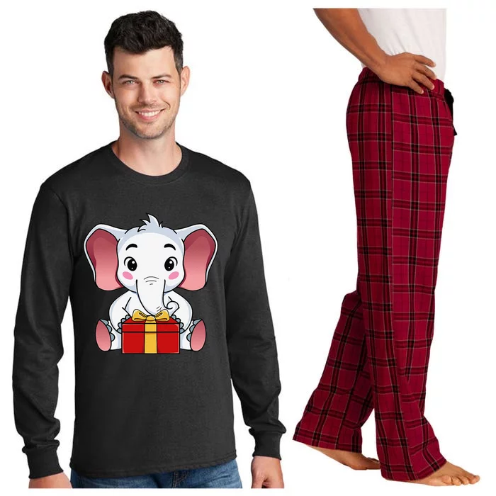 White Elephant Gift Exchange Long Sleeve Pajama Set