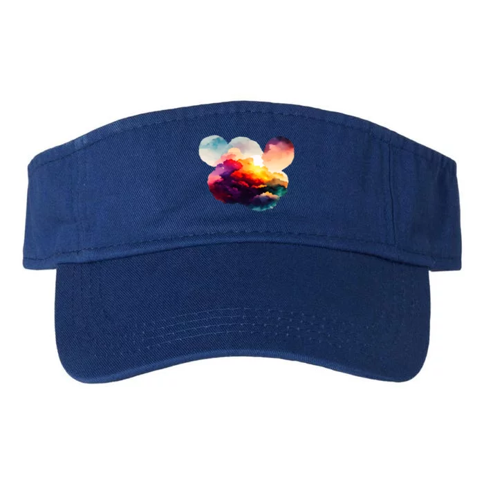 Watercolor Earth Globe Mickey Mouse Valucap Bio-Washed Visor