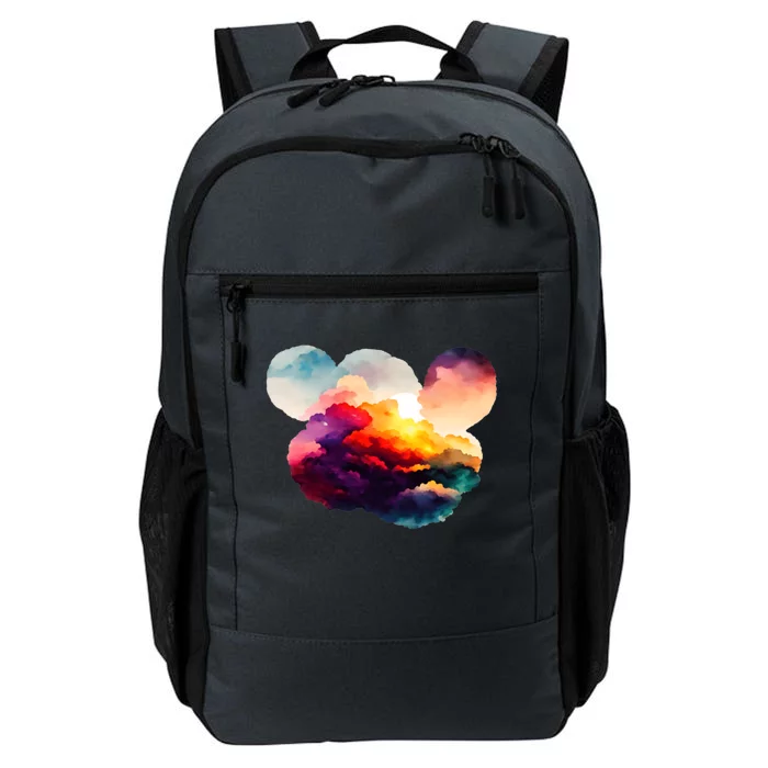 Watercolor Earth Globe Mickey Mouse Daily Commute Backpack