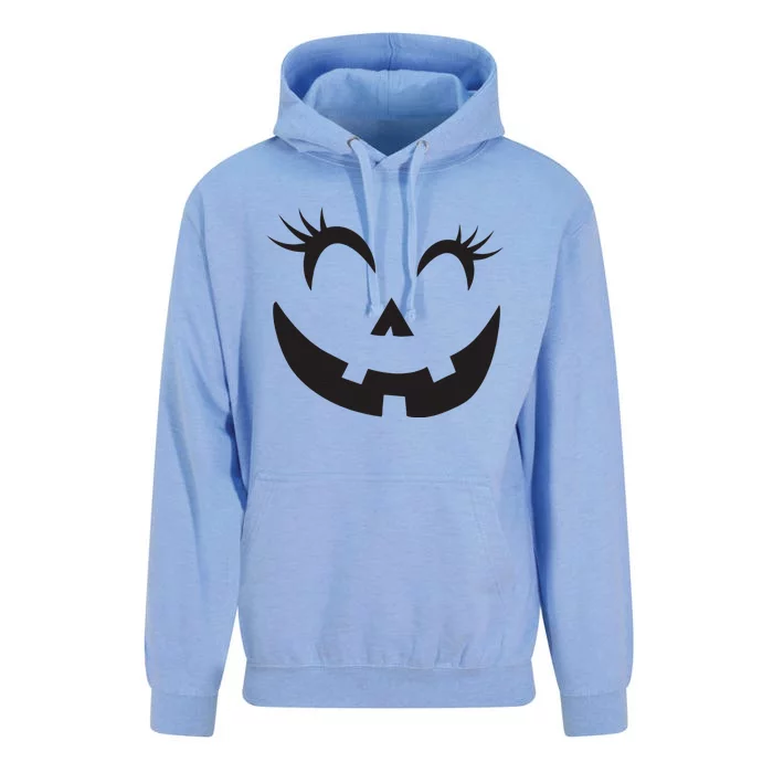 Winking Eye Halloween Lashes JackOLantern Pumpkin Face Unisex Surf Hoodie