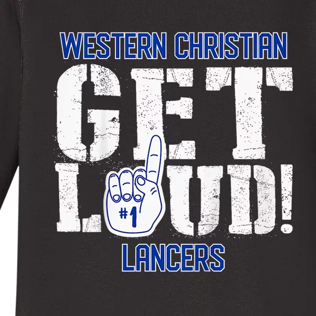 West End High School Get Loud Patriots Baby Long Sleeve Bodysuit