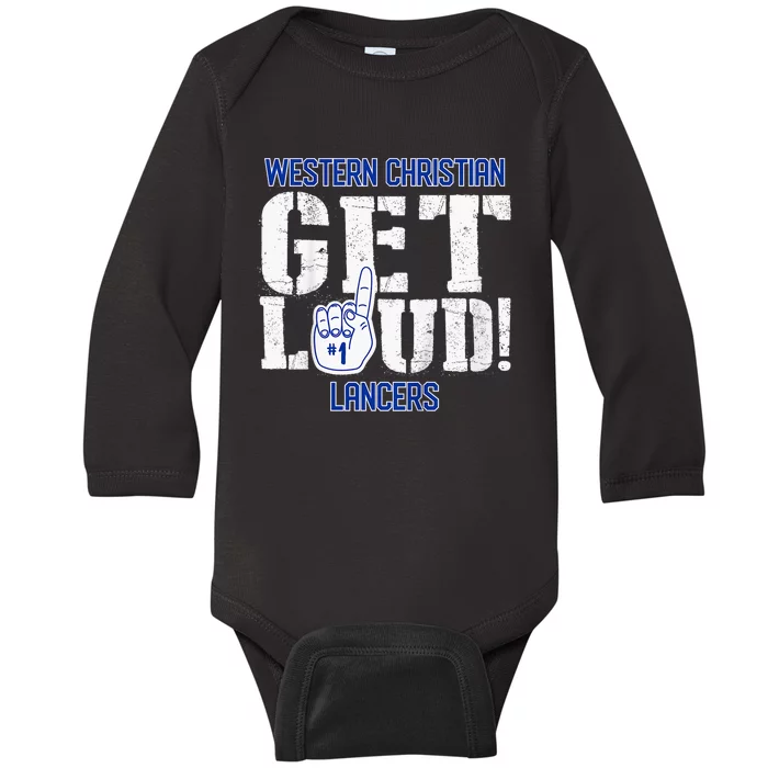 West End High School Get Loud Patriots Baby Long Sleeve Bodysuit