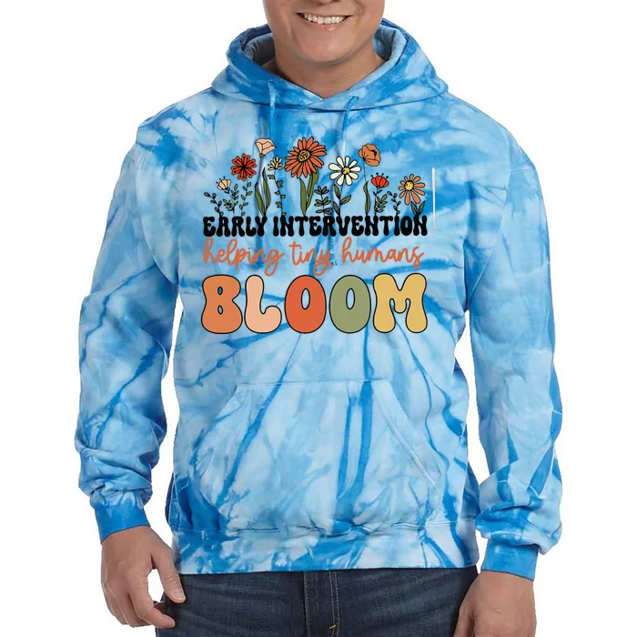 Wildflower Early Intervention Helping Tiny Human Bloom Tie Dye Hoodie