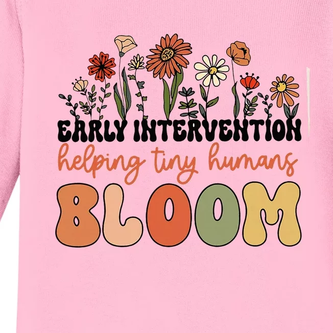 Wildflower Early Intervention Helping Tiny Human Bloom Baby Long Sleeve Bodysuit