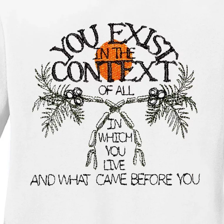 We Exist In The Context Feminist Kamala Vote Blue 2024 Ladies Long Sleeve Shirt