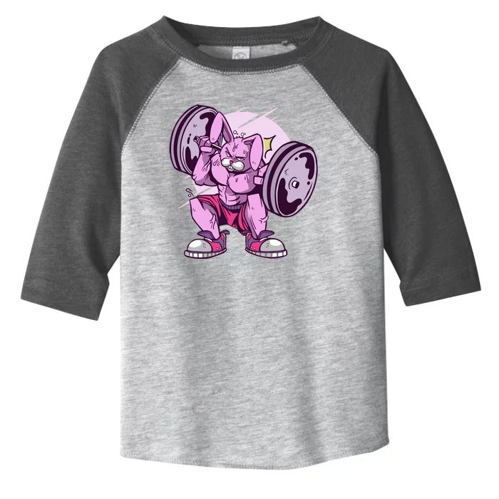 Weightlifting Rabbit Toddler Fine Jersey T-Shirt