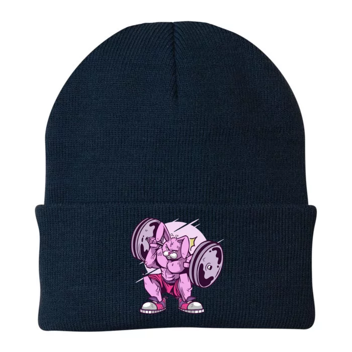 Weightlifting Rabbit Knit Cap Winter Beanie