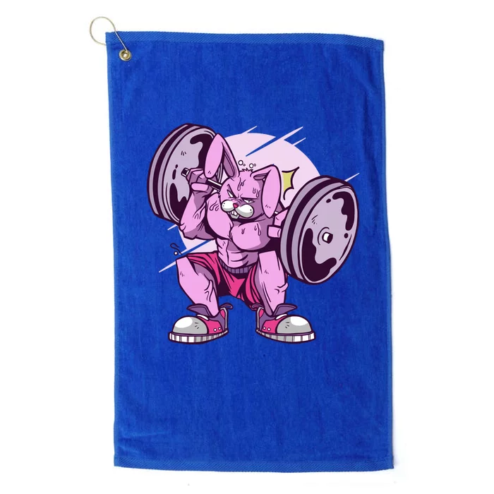 Weightlifting Rabbit Platinum Collection Golf Towel