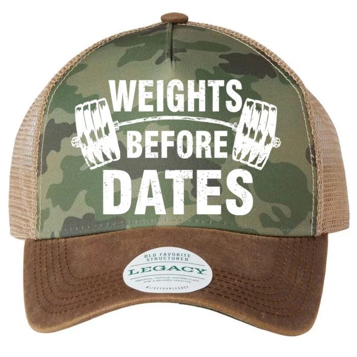 Weights Before Dates Motivation Legacy Tie Dye Trucker Hat