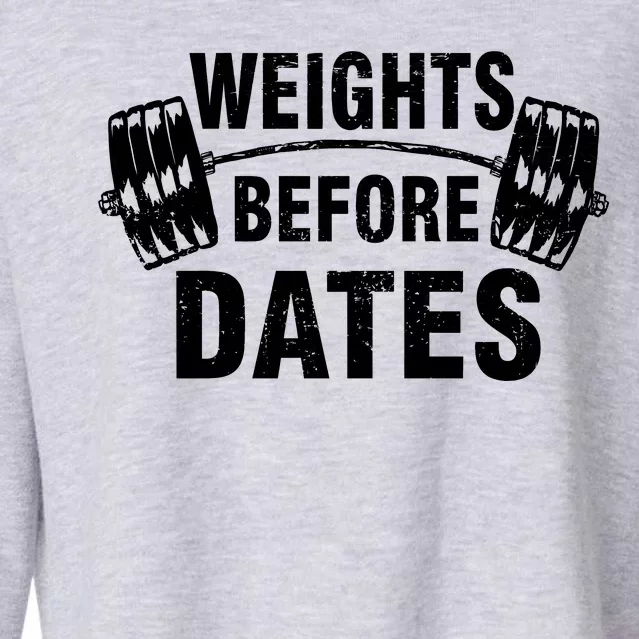 Weights Before Dates Motivation Cropped Pullover Crew