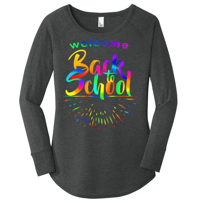 Welcome Back To School Women's Perfect Tri Tunic Long Sleeve Shirt