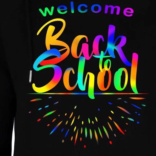 Welcome Back To School Womens Funnel Neck Pullover Hood