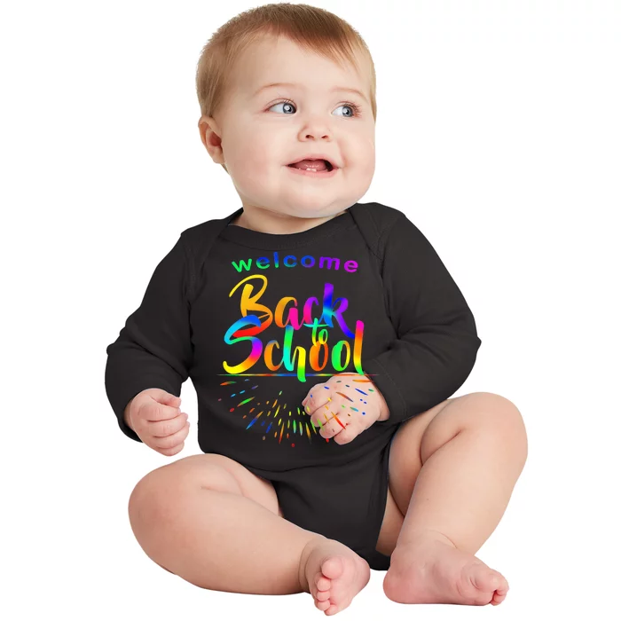 Welcome Back To School Baby Long Sleeve Bodysuit