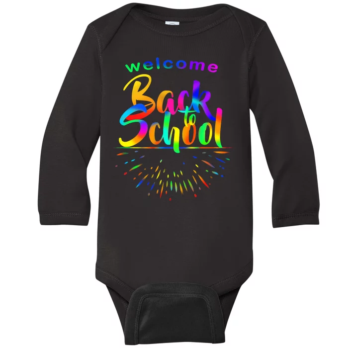 Welcome Back To School Baby Long Sleeve Bodysuit