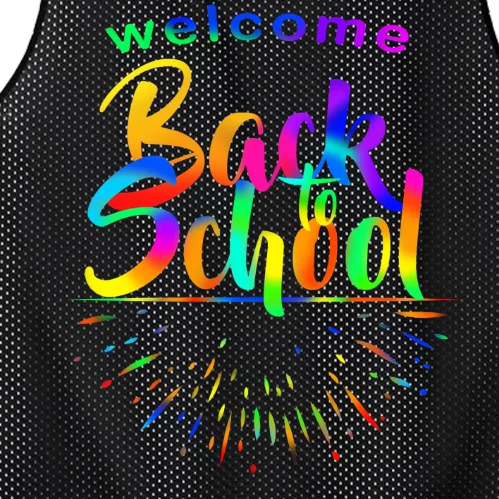 Welcome Back To School Mesh Reversible Basketball Jersey Tank