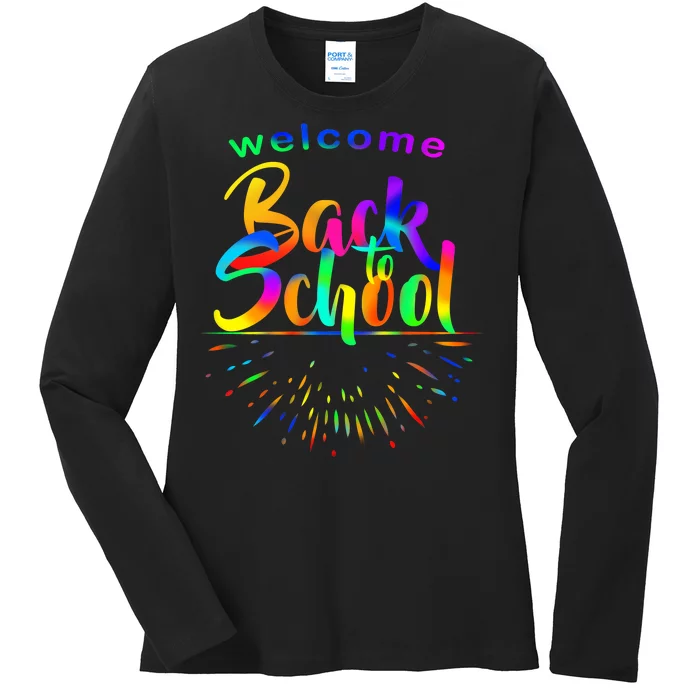 Welcome Back To School Ladies Long Sleeve Shirt