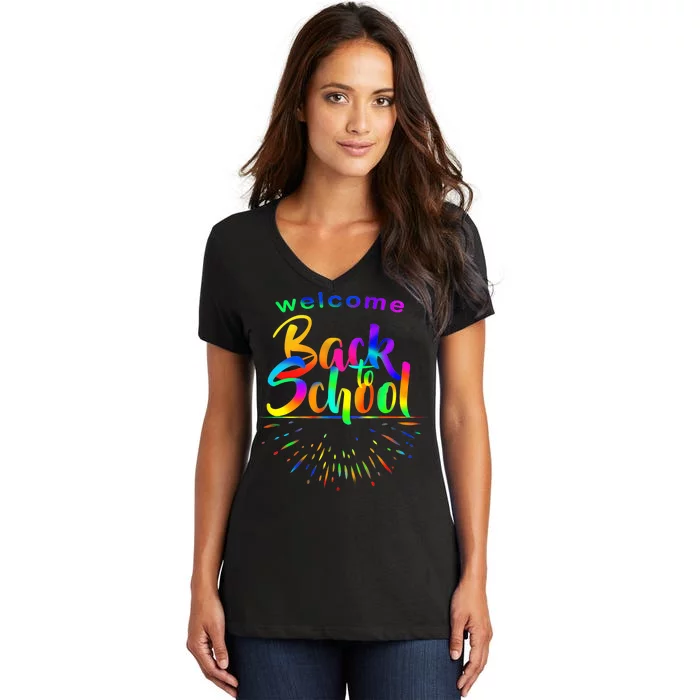 Welcome Back To School Women's V-Neck T-Shirt