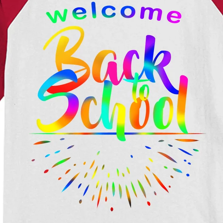 Welcome Back To School Kids Colorblock Raglan Jersey