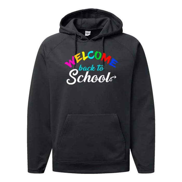 Welcome Back To School Arrow Performance Fleece Hoodie