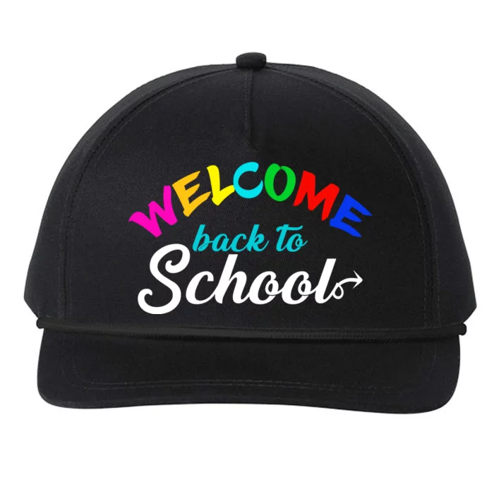 Welcome Back To School Arrow Snapback Five-Panel Rope Hat