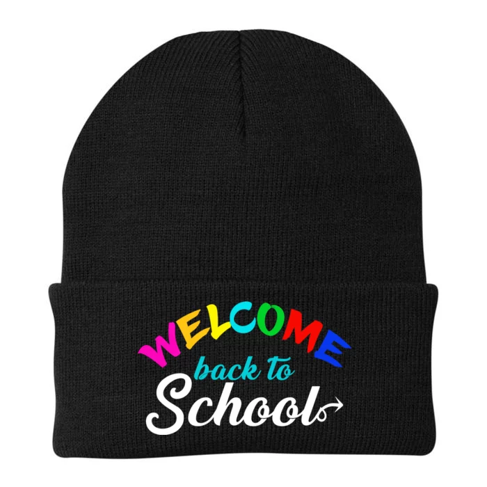 Welcome Back To School Arrow Knit Cap Winter Beanie