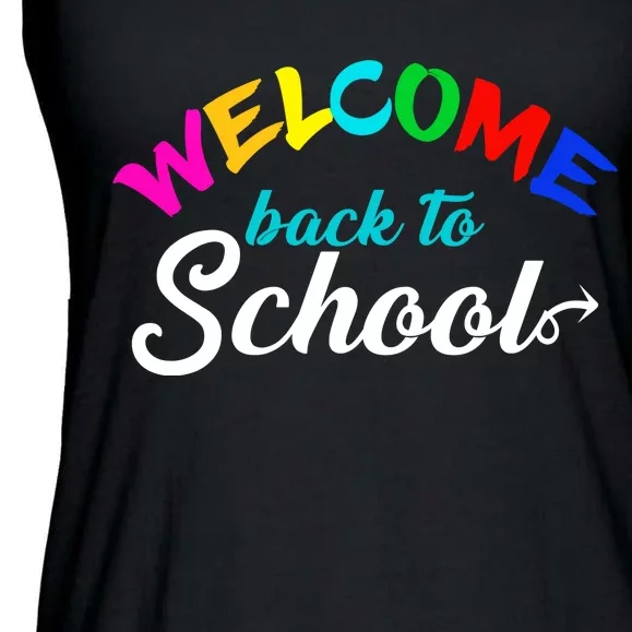 Welcome Back To School Arrow Ladies Essential Flowy Tank