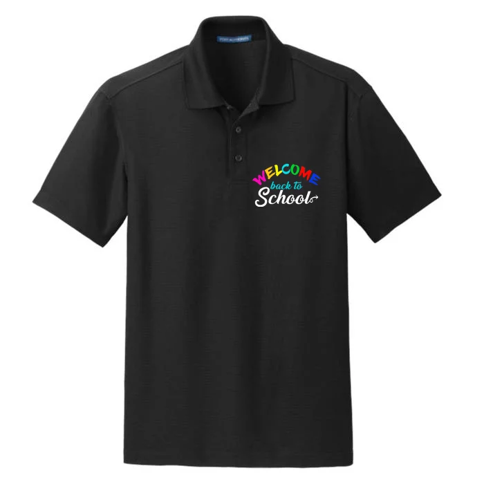 Welcome Back To School Arrow Dry Zone Grid Performance Polo