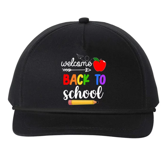 Welcome Back To School Teachers Students Snapback Five-Panel Rope Hat