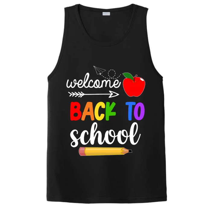 Welcome Back To School Teachers Students Performance Tank