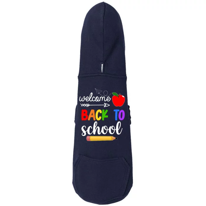 Welcome Back To School Teachers Students Doggie 3-End Fleece Hoodie