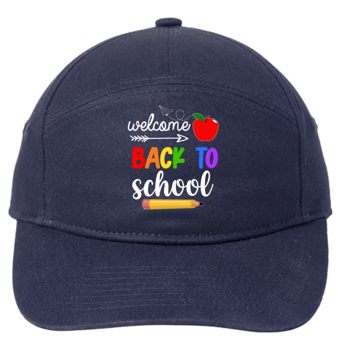 Welcome Back To School Teachers Students 7-Panel Snapback Hat