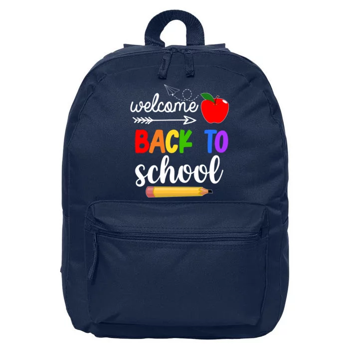 Welcome Back To School Teachers Students 16 in Basic Backpack