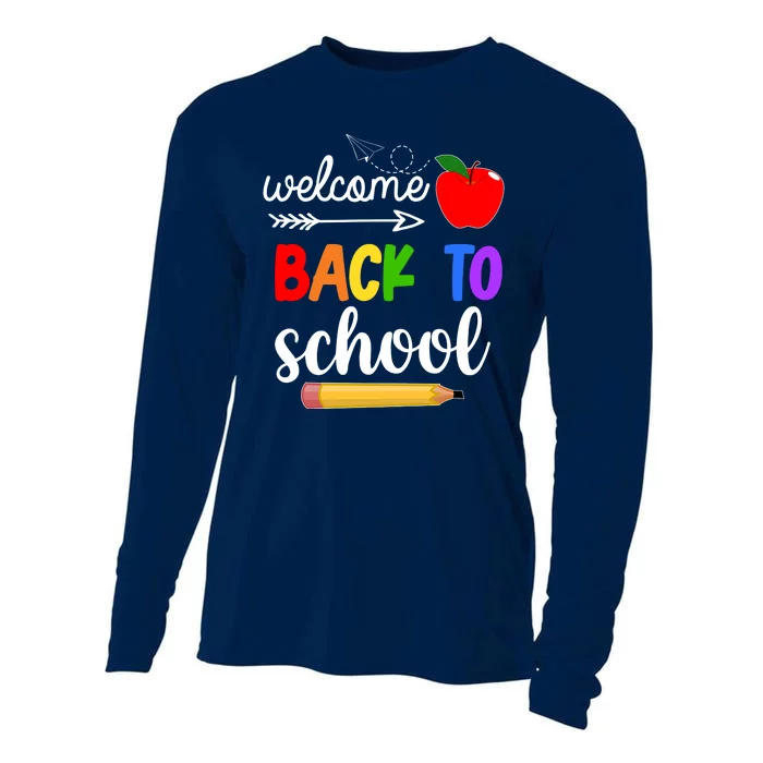 Welcome Back To School Teachers Students Cooling Performance Long Sleeve Crew