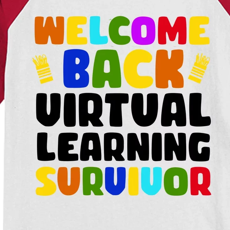 Welcome Back To School Virtual Learning Survivor Kids Colorblock Raglan Jersey