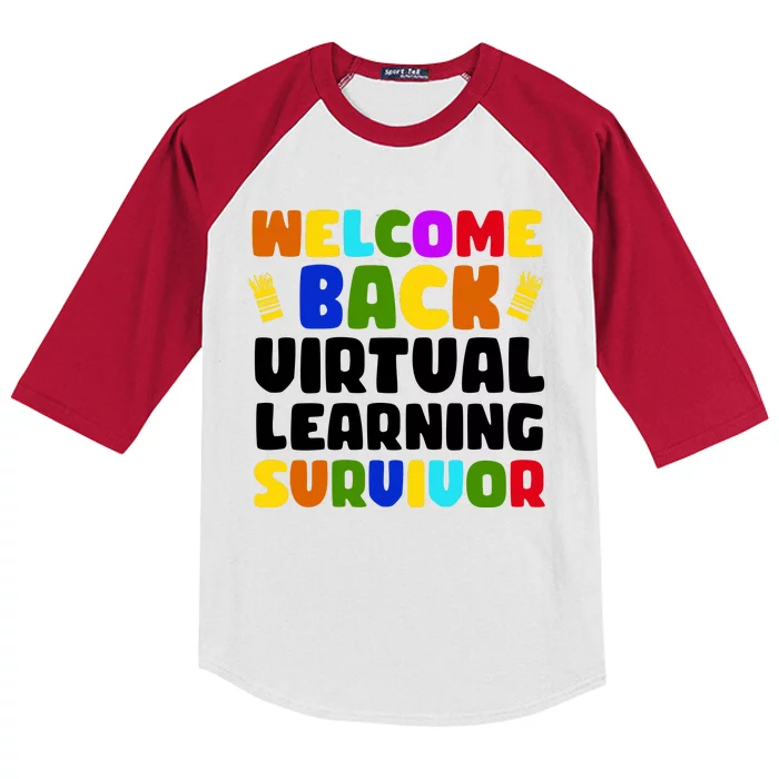 Welcome Back To School Virtual Learning Survivor Kids Colorblock Raglan Jersey