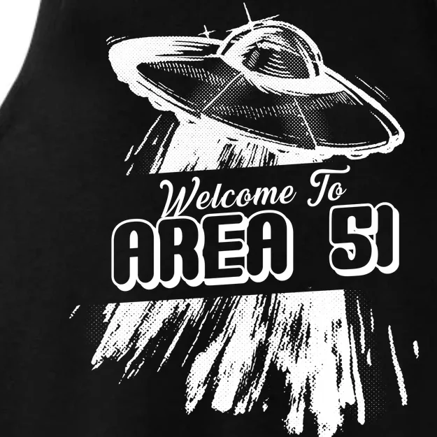 Welcome To Area 51 Ladies Tri-Blend Wicking Tank