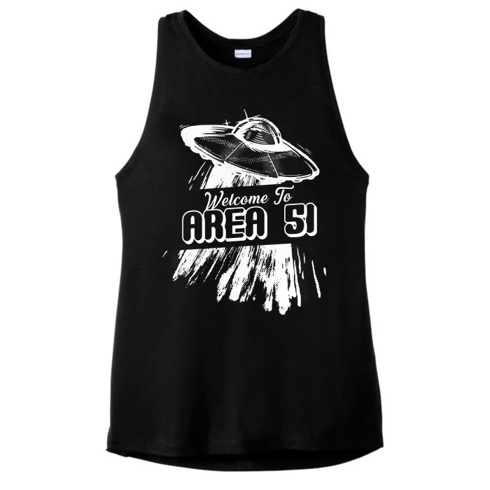 Welcome To Area 51 Ladies Tri-Blend Wicking Tank