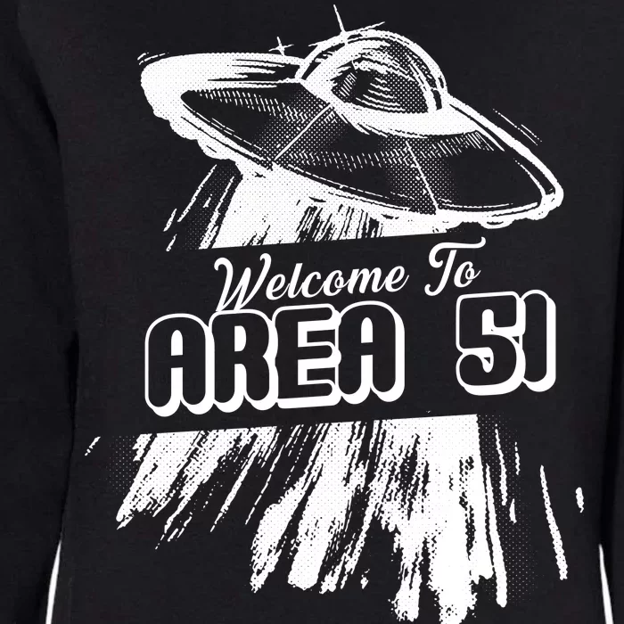 Welcome To Area 51 Womens California Wash Sweatshirt