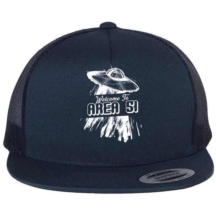 Welcome To Area 51 Flat Bill Trucker Hat