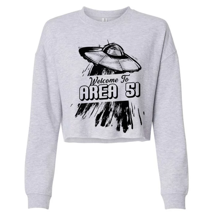 Welcome To Area 51 Cropped Pullover Crew