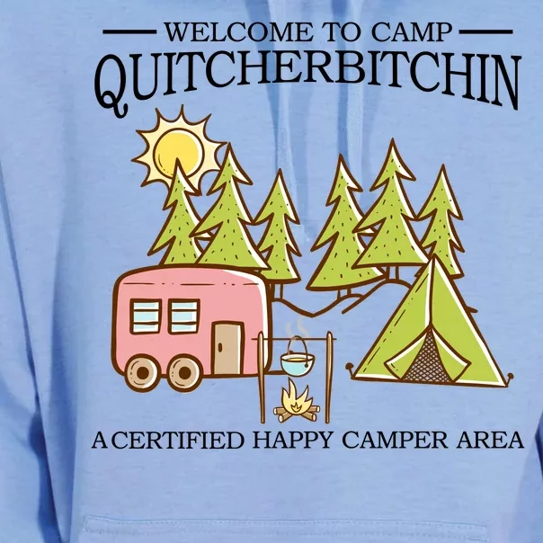 Welcome To Camp Quitcherbitchen Unisex Surf Hoodie