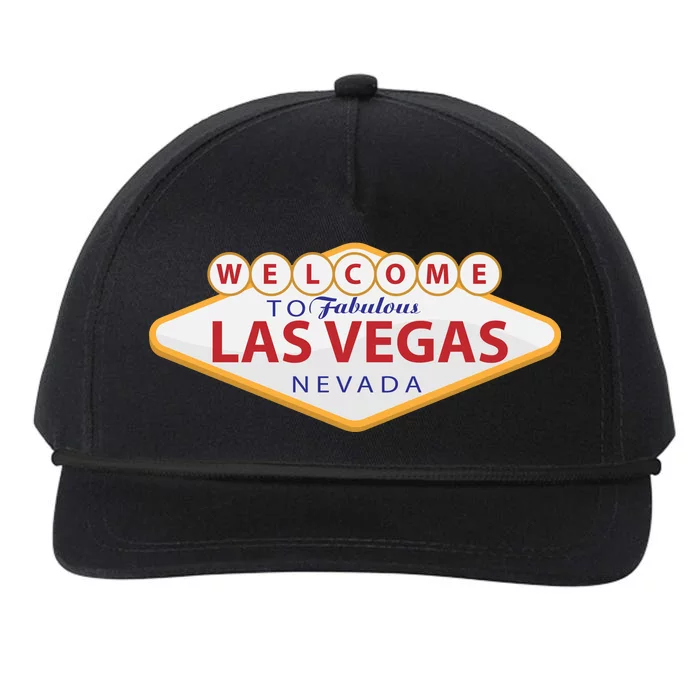 Welcome To Fabulous Las Vegas Sign Snapback Five-Panel Rope Hat