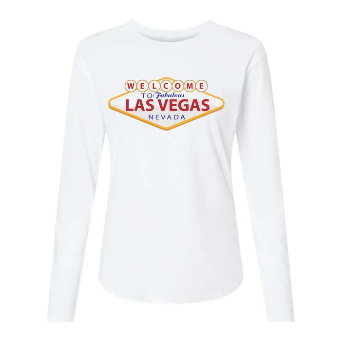 Welcome To Fabulous Las Vegas Sign Womens Cotton Relaxed Long Sleeve T-Shirt