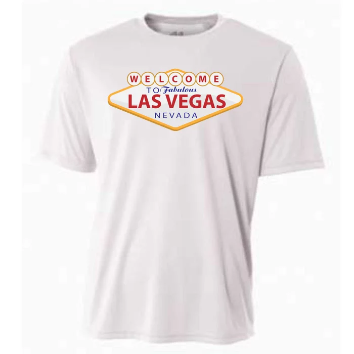 Welcome To Fabulous Las Vegas Sign Cooling Performance Crew T-Shirt