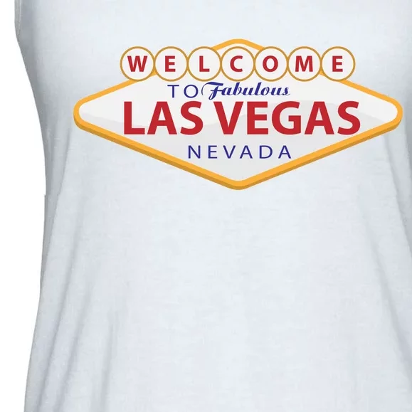 Welcome To Fabulous Las Vegas Sign Ladies Essential Flowy Tank