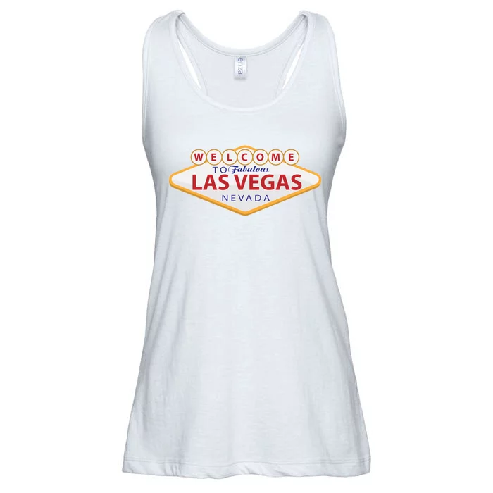 Welcome To Fabulous Las Vegas Sign Ladies Essential Flowy Tank